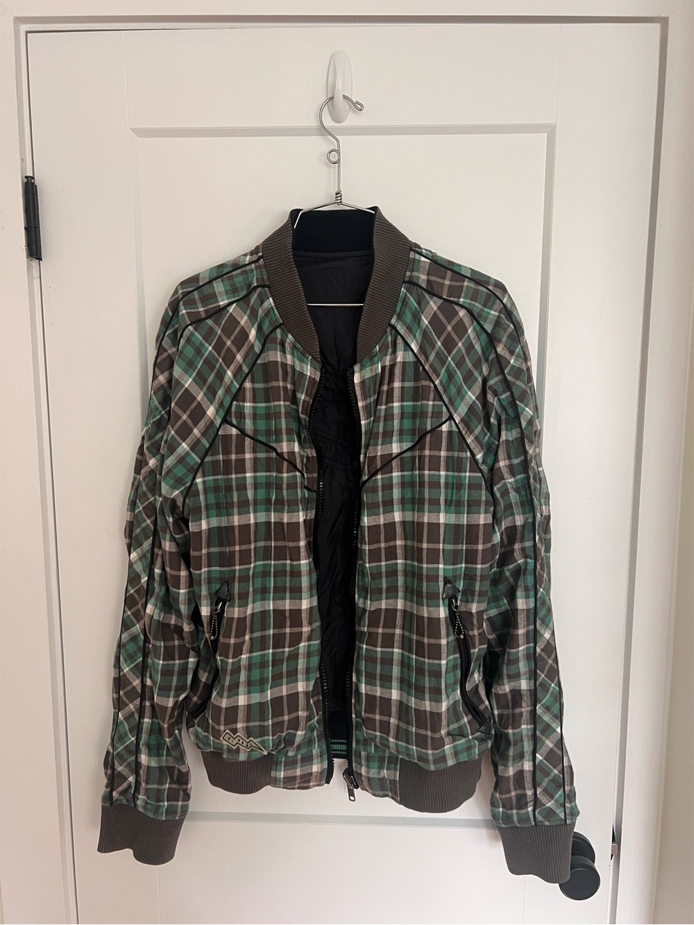 Diesel Vintage 2007 Reversible Plaid Black Combo Bomber
